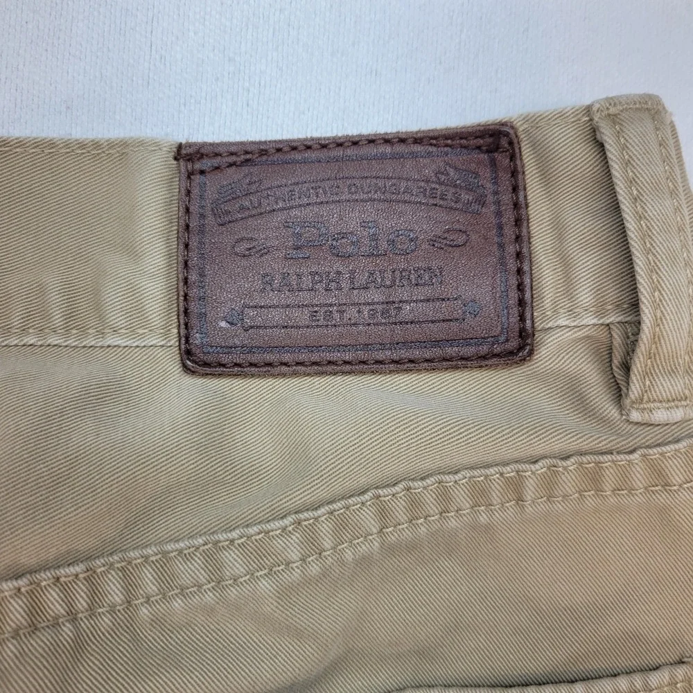 Polo Ralph Lauren Pants Mens 30x30 Tan Khaki Authentic Dungarees Straight Chino